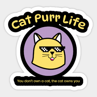 Cat Purr Life Sticker